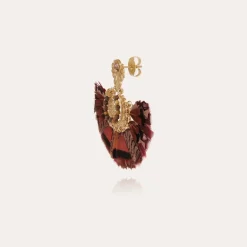 Boucles d'oreilles Yuca Gaia Plume dorées
