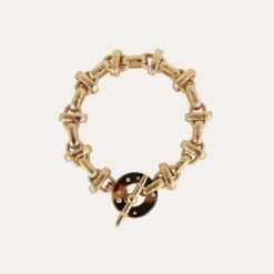 Bracelet Adrian acétate doré - Écaille