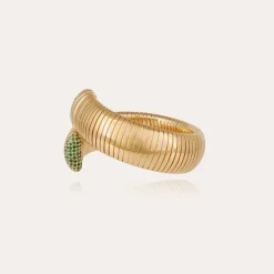 Bracelet Antigone doré - Émeraude - Capsule Les Précieux