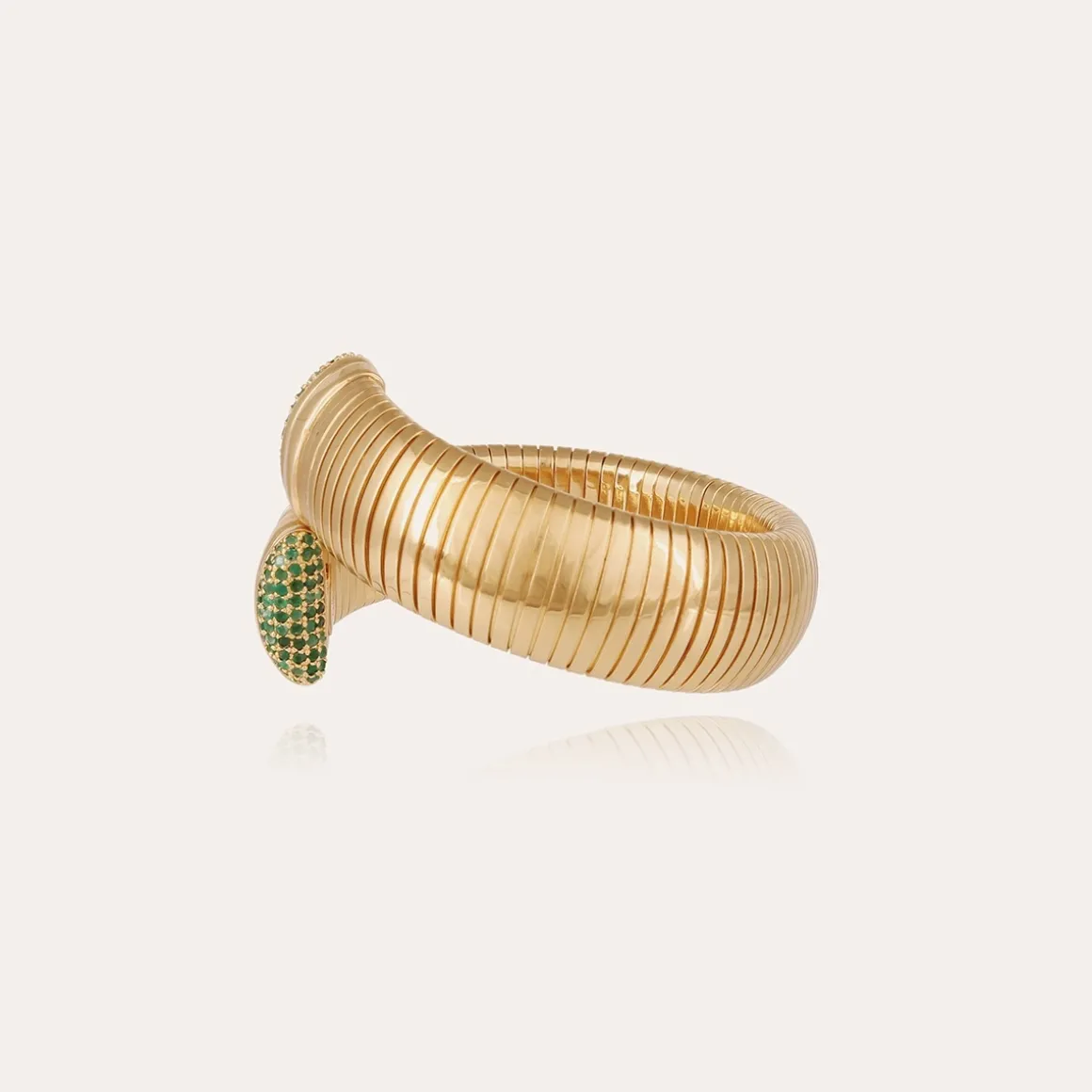 Bracelet Antigone doré - Émeraude - Capsule Les Précieux