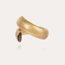 Bracelet Antigone doré - Nacre grise