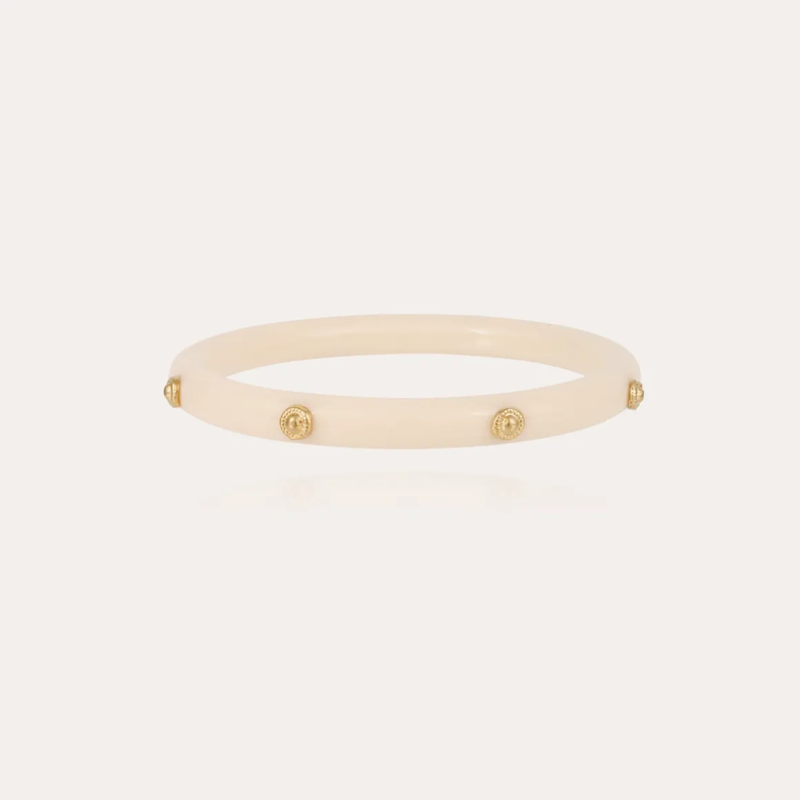 Bracelet Caftan Bis acétate doré - Ivoire