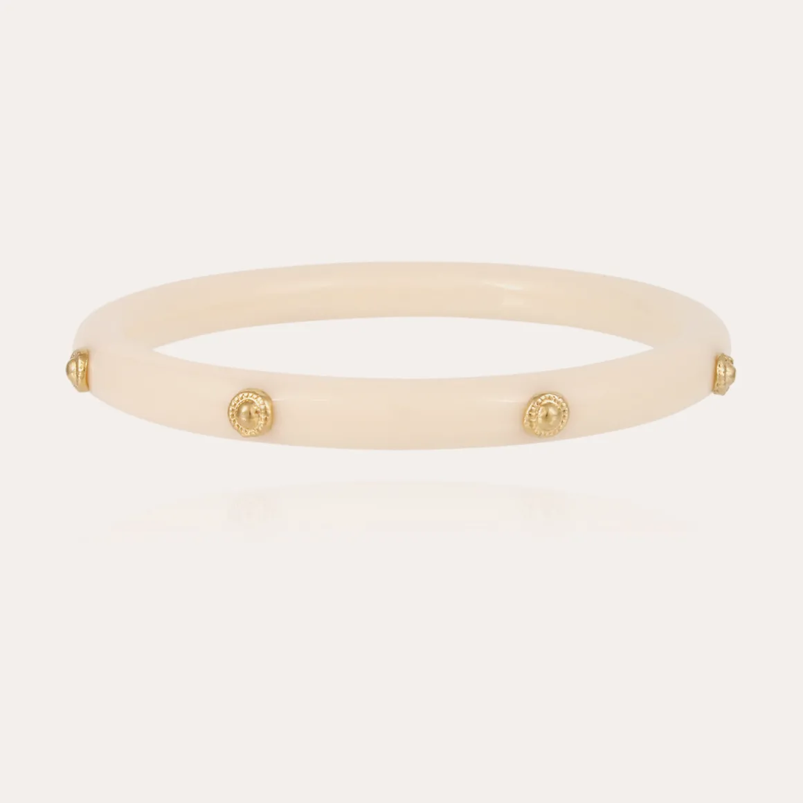 Bracelet Caftan Bis acétate doré - Ivoire