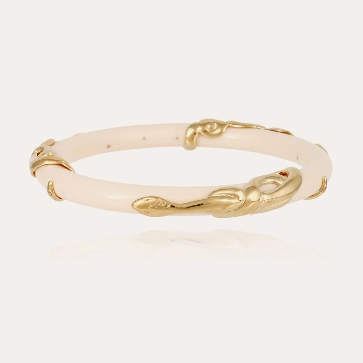 Bracelet Cobra jonc acétate doré - Ivoire