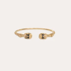 Bracelet Duality grand Scaramouche Torsade émail doré
