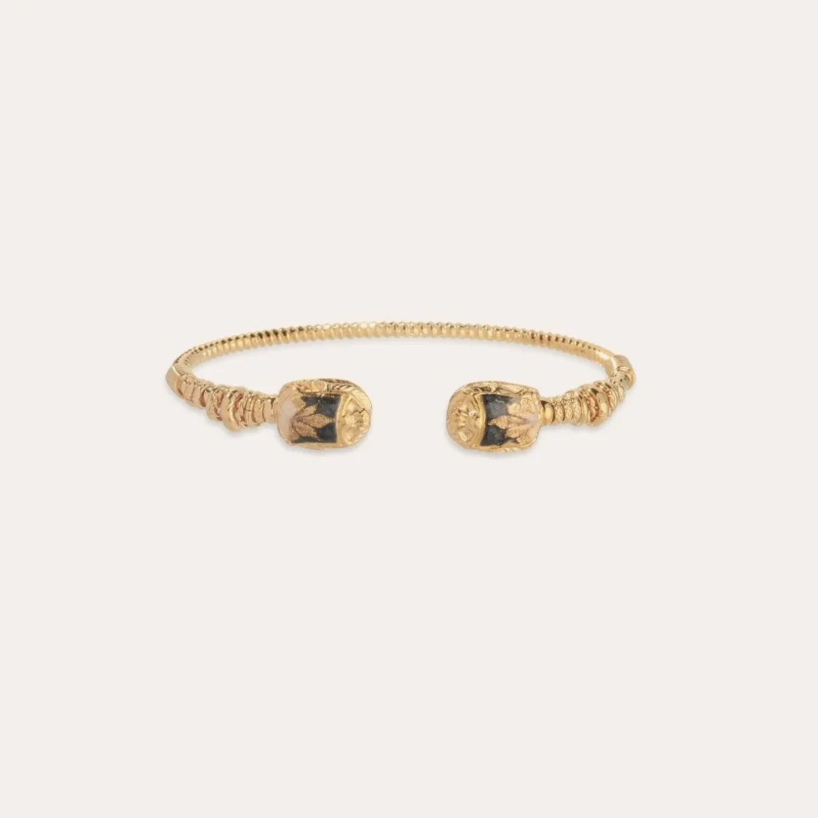 Bracelet Duality grand Scaramouche Torsade émail doré