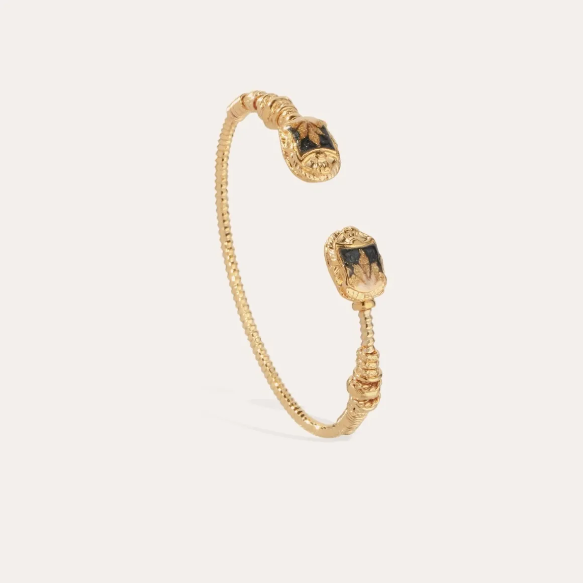 Bracelet Duality grand Scaramouche Torsade émail doré