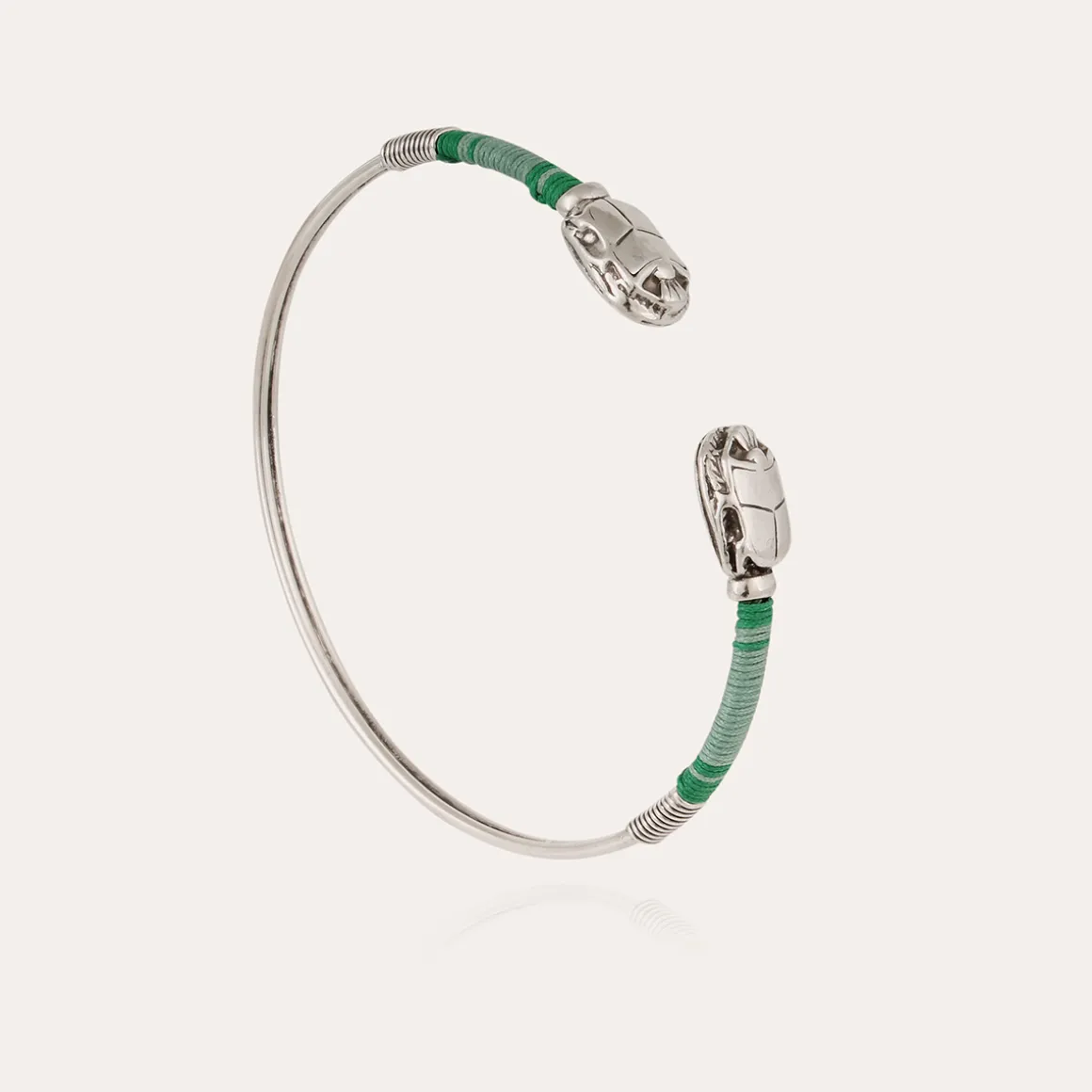 Bracelet Duality Scaramouche grand modèle argenté