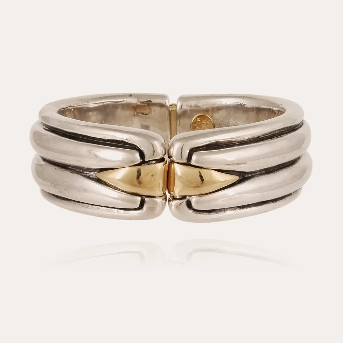 Bracelet Ecume bicolore argenté
