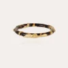 Bracelet jonc Cobra acétate doré - Écaille
