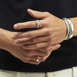 Bracelet Jonc grand modèle argenté