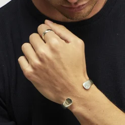 Bracelet Jonc grand modèle argenté