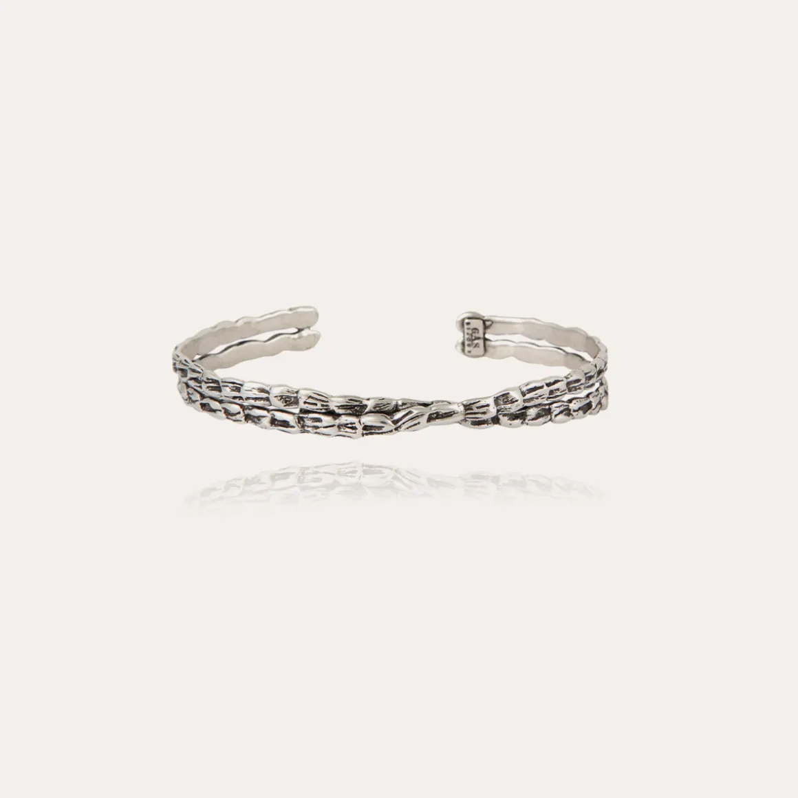 Bracelet jonc Liane croisé argenté