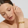 Bracelet jonc Liane croisé mini doré