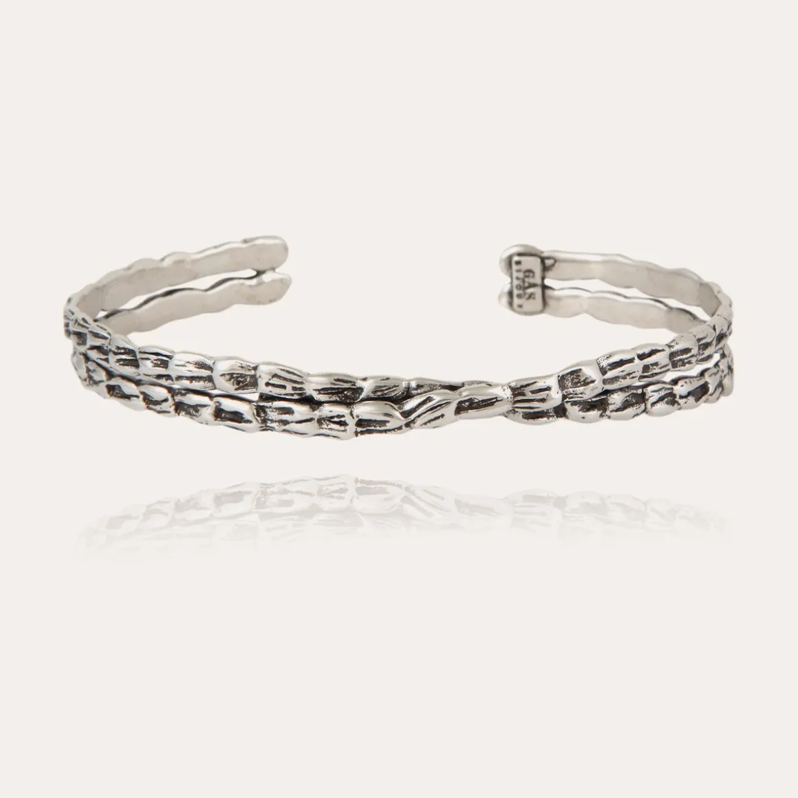 Bracelet jonc Liane croisé argenté