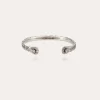 Bracelet jonc Liane Serti argenté