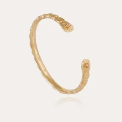 Bracelet jonc Liane Serti doré