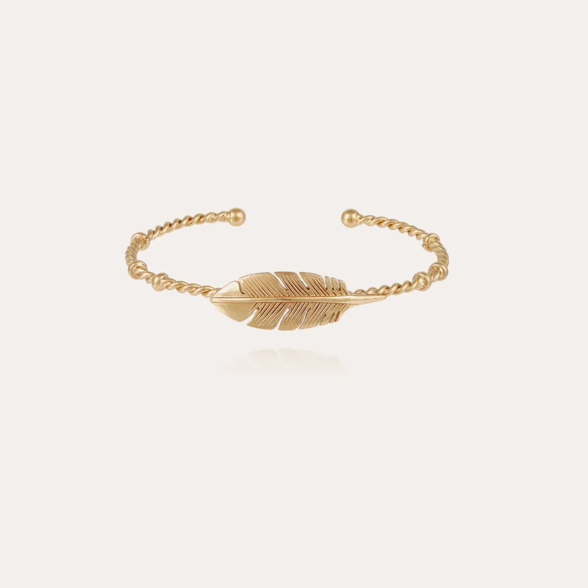 Bracelet jonc Penna doré
