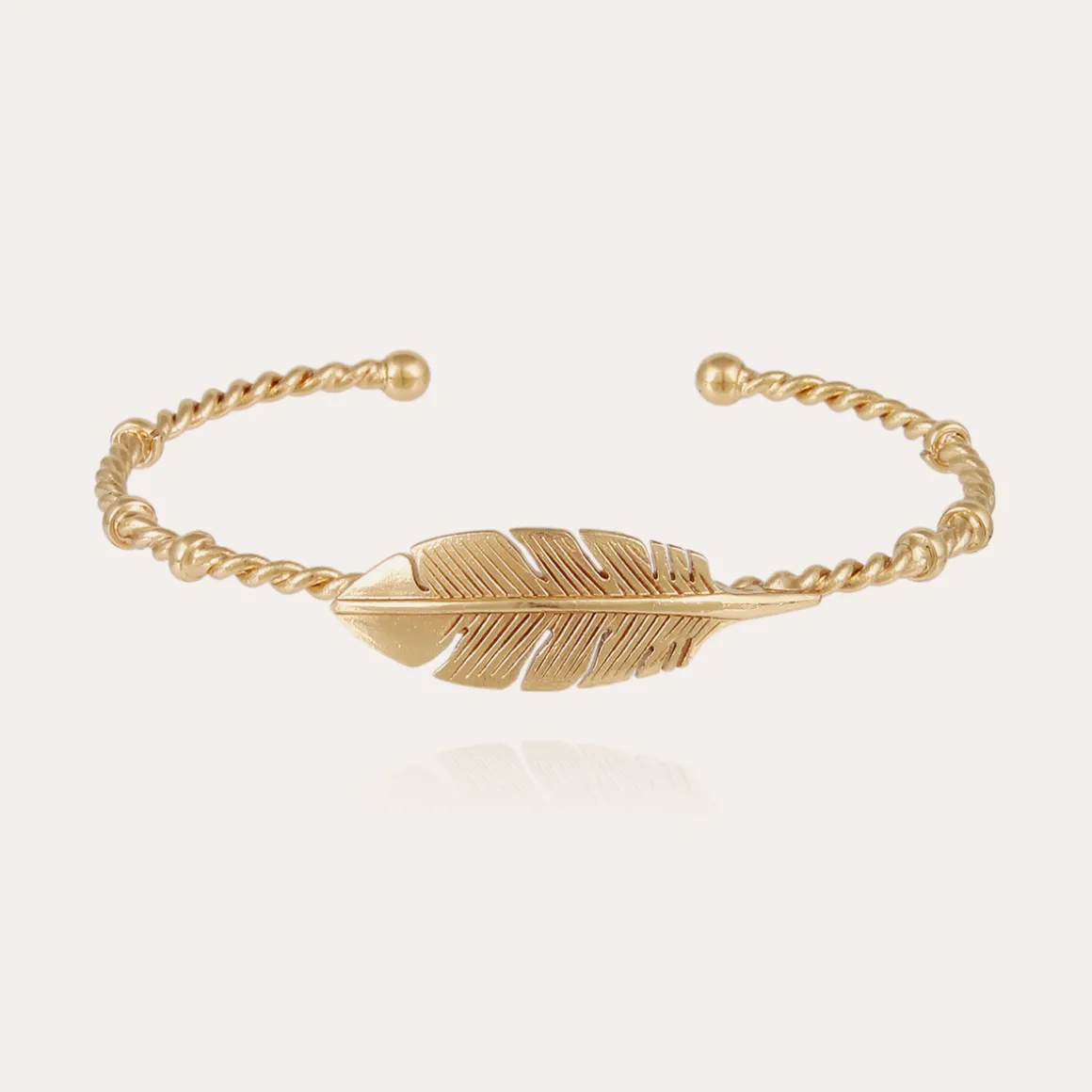 Bracelet jonc Penna doré