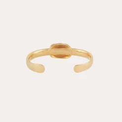 Bracelet jonc Scarabée doré