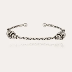 Bracelet jonc Torsade 2 petit modèle argenté