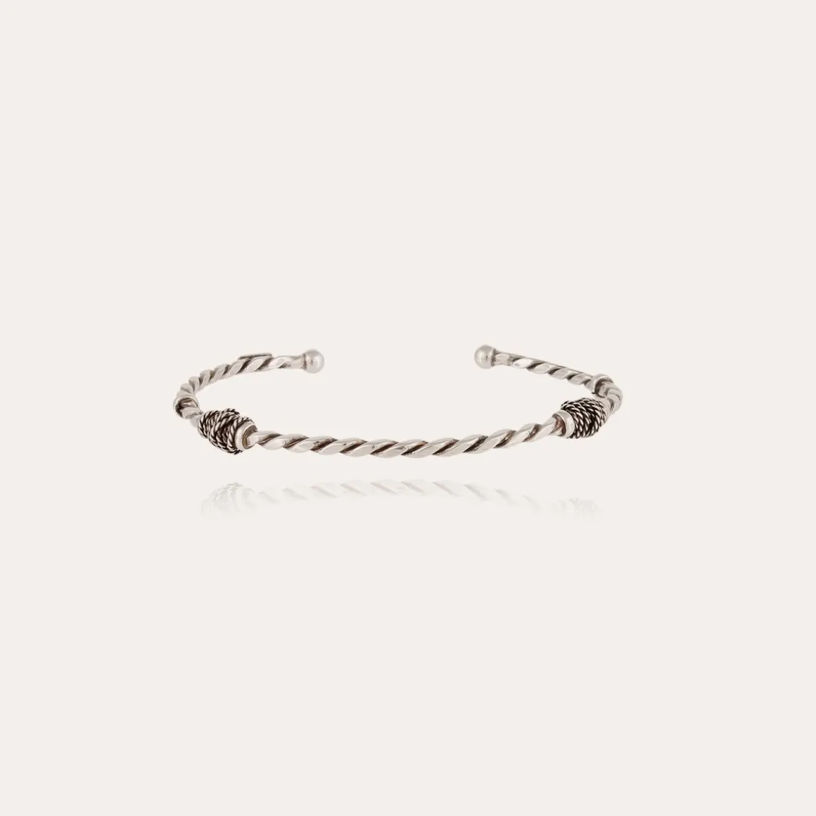 Bracelet jonc Torsade petit modèle argenté