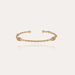 Bracelet jonc Torsade petit modèle doré