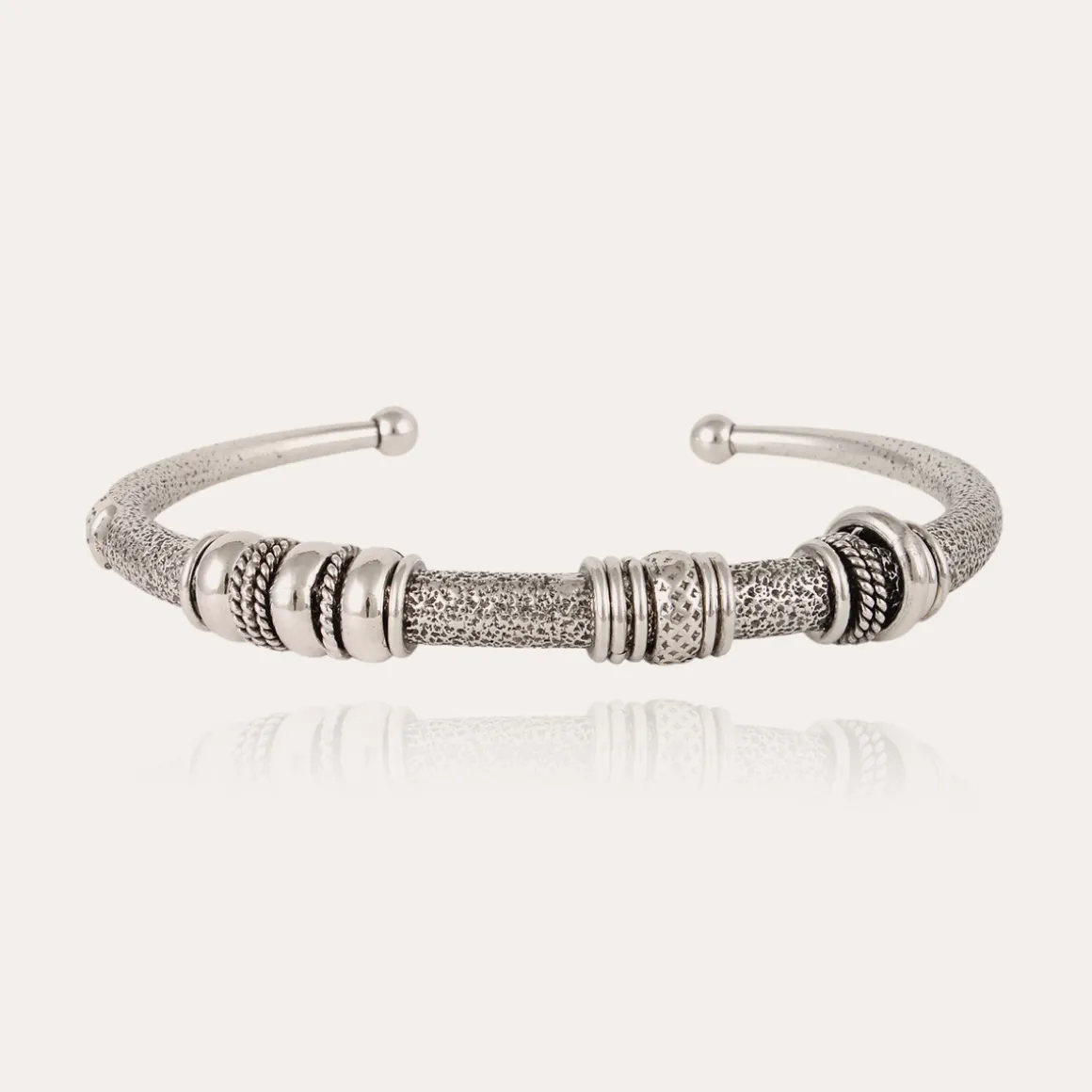Bracelet Maranzana martelé argenté