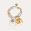 Bracelet Merlin Idylle bicolore - Nacre blanche