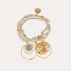 Bracelet Merlin Idylle bicolore - Nacre blanche