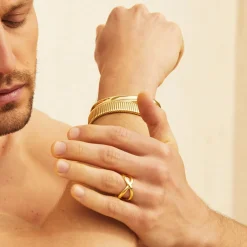 Bracelet Milos grand modèle doré