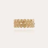 Bracelet Mistral triple doré - Nacre blanche & strass