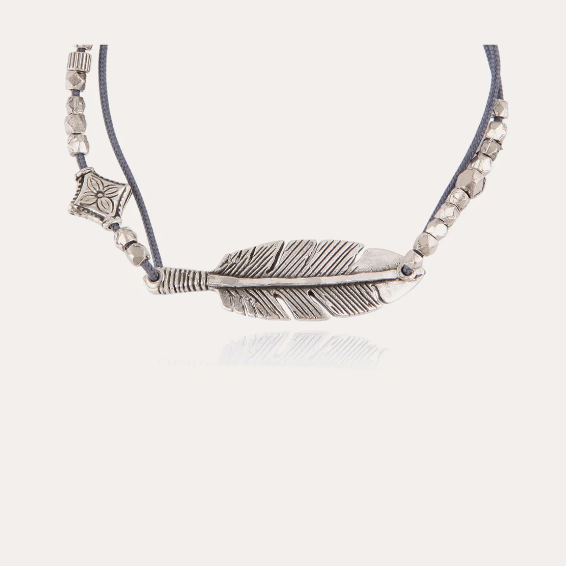 Bracelet Penna grand modèle argenté