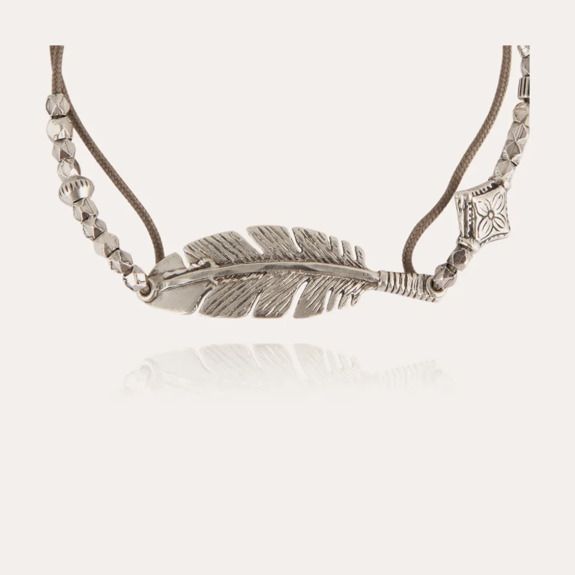 Bracelet Penna grand modèle argenté