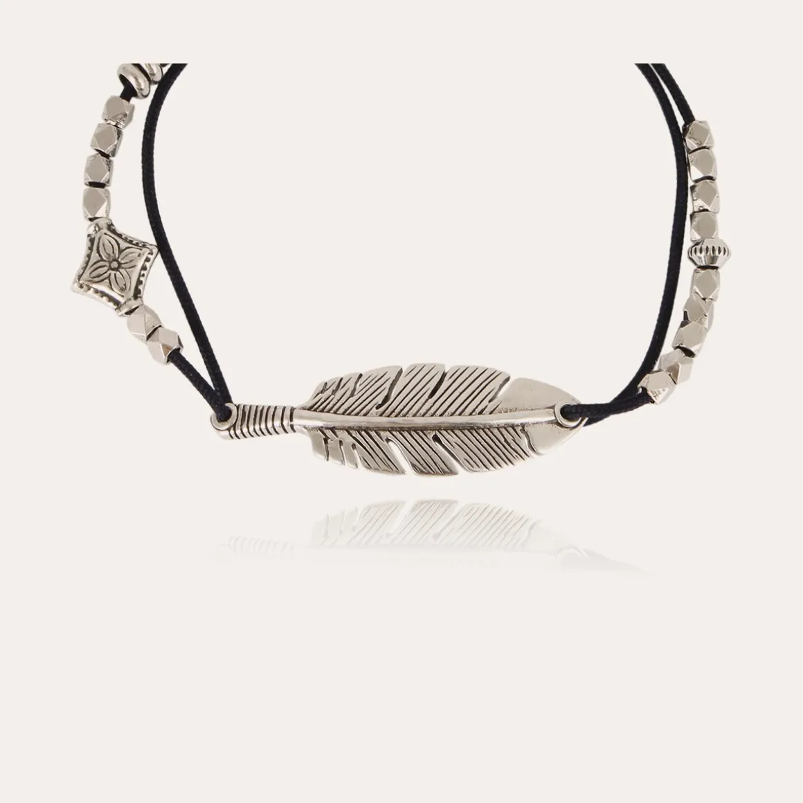 Bracelet Penna grand modèle argenté