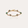 Bracelet Perla serti doré - Aventurine & Agate grise