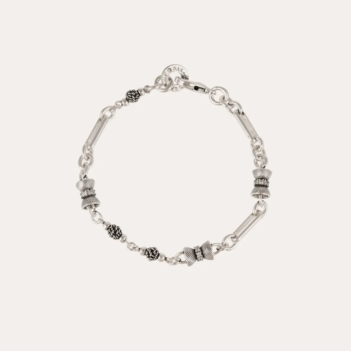 Bracelet Pompadour strass argenté