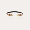 Bracelet Sari Bis acétate doré - Noir