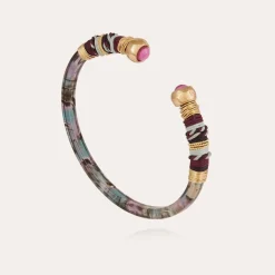 Bracelet Sari Bis acétate doré - Multico gris