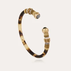 Bracelet Sari Bis acétate doré - Écaille