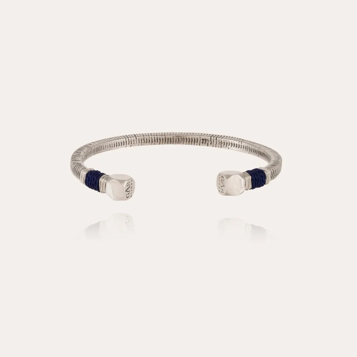 Bracelet Sari grand modèle argenté