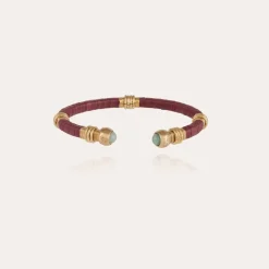 Bracelet Sari raphia acétate doré