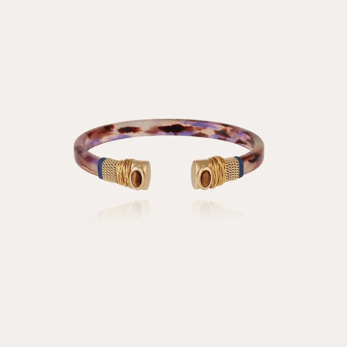 Bracelet Sarina bis acétate doré - Violet
