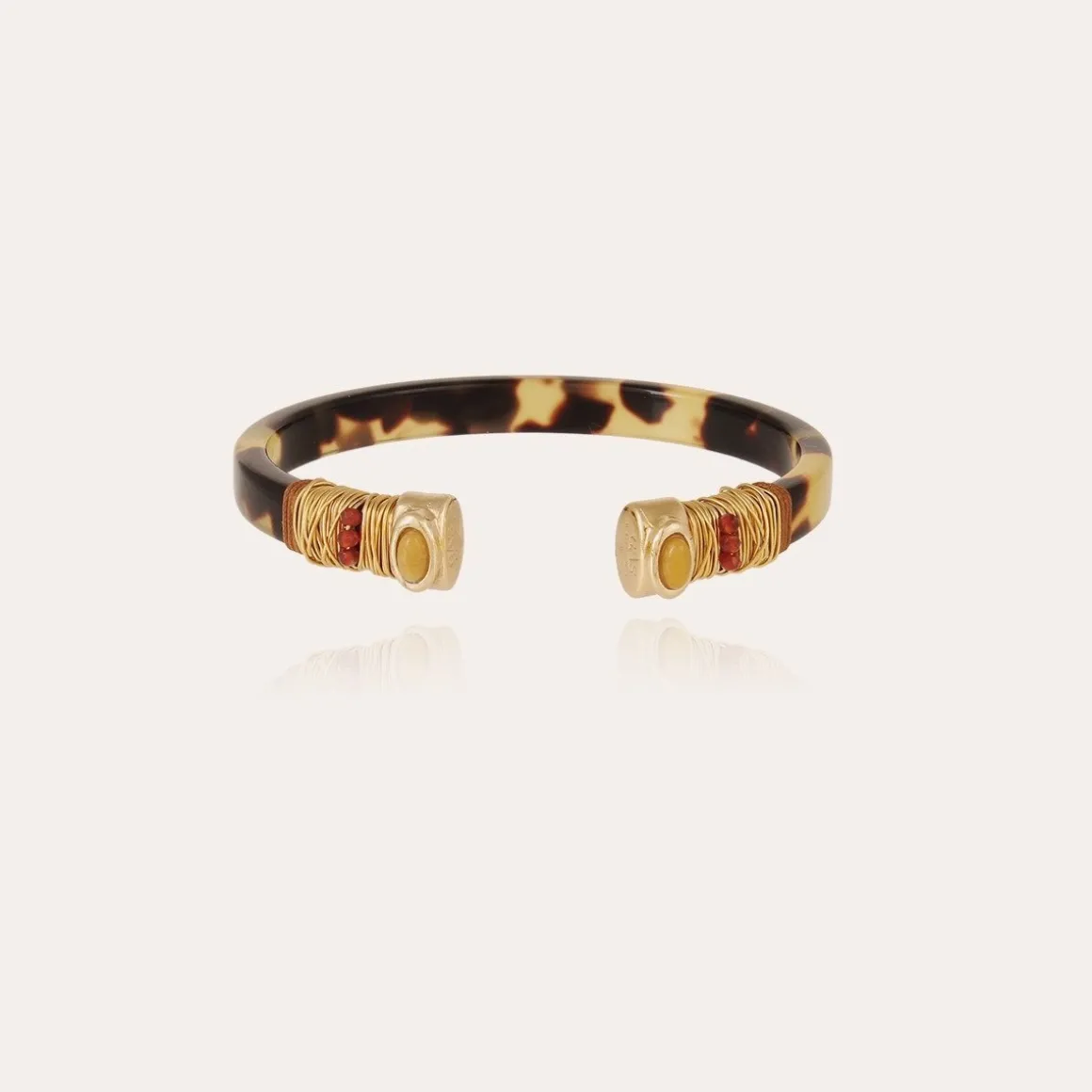 Bracelet Sarina Bis acétate doré - Cornaline
