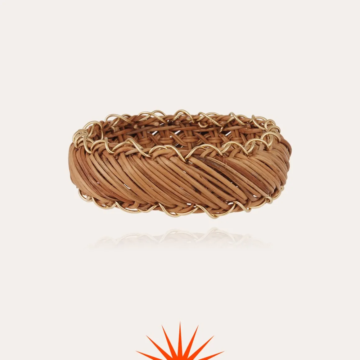 Bracelet Tojo doré - Osier - Collection 55 ans