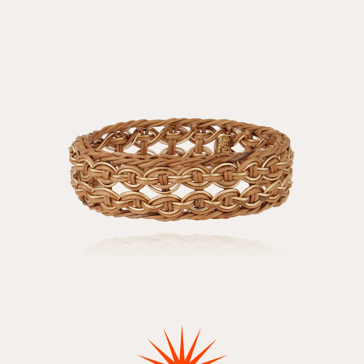 Bracelet Tojo doré - Osier - Collection 55 ans
