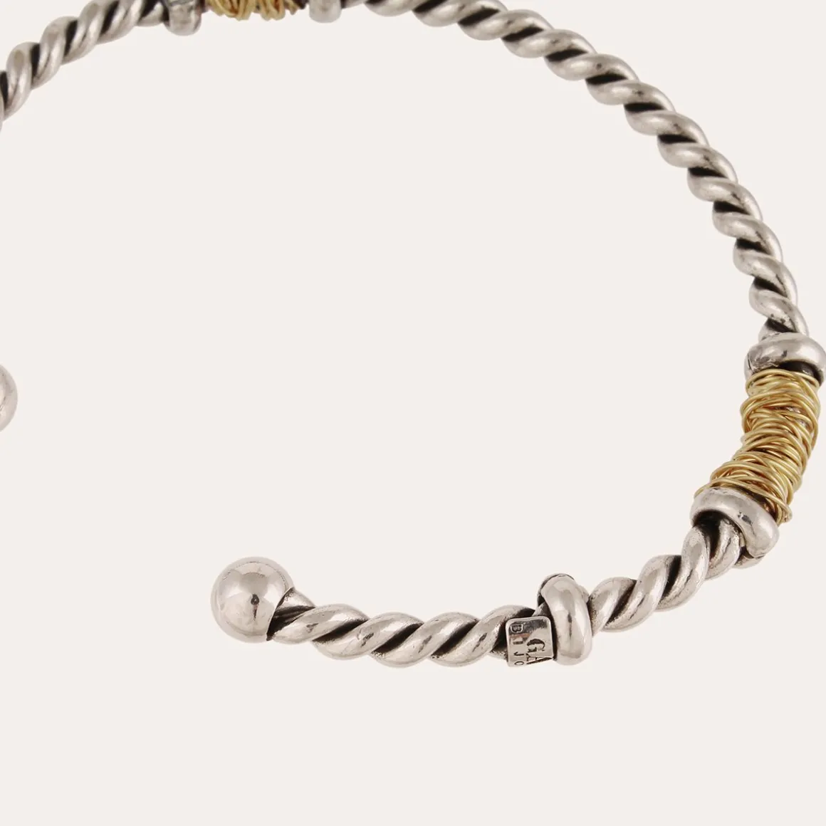 Bracelet Torsade grand modèle bicolore