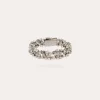 Bracelet Trevise double finition rhodium