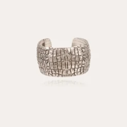 Bracelet Wild très grand modèle argenté