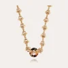 Collier Adrian acétate doré - Écaille
